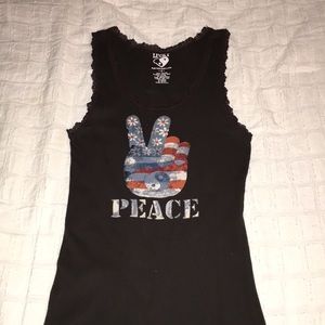 Lucky Brand American peace sign tank